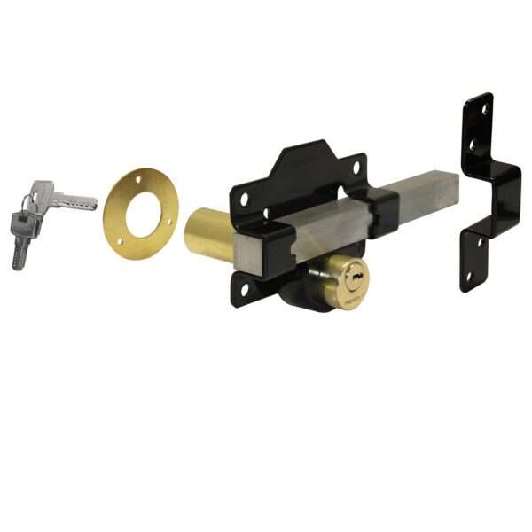 Perry Long Throw Gate Lock | 70mm - Double Locking | This is an ideal high security lock for gates, Key access from the outside and inside is required.