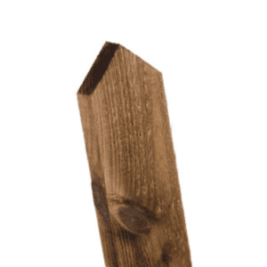 Picket Pale Pointed Top | 900mm x 75mm x 22mm | Brown | This type of fencing provides a very neat garden boundary, without obscuring the view beyond.