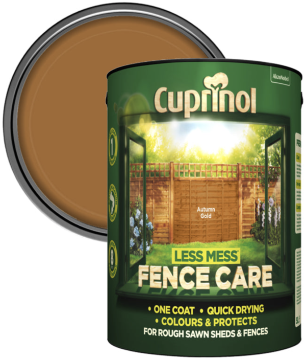 Cuprinol Less Mess Fence Care Autumn Gold 6L
