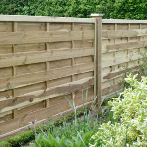 6FT x 3FT | Euro Elite Milano Panel - The Elite Milano Fence Panel offers a simple design with high levels of privacy. Pressure Treated Green.