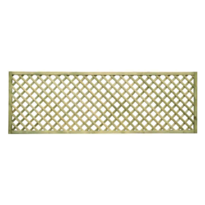 Straight Top Diamond Trellis | 6FT x 2FT | Part of the interesting Decorative trellis range this joint framed trellis is ideal for fitting to the top of fencing panels or walling.