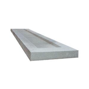 Concrete Gravel Board | 6FT x 6" DISH / Recessed | Wet Cast | This is a wet cast and steel reinforced concrete gravel board. Has a framed, smooth finish on the face.