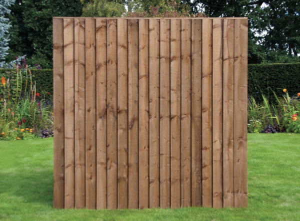 7FT x 5FT | Superior Heavy Duty Closeboard Fence Panel | Brown | Made using the highest quality UC3 timber, galvanised nails, additional rails and panel capping
