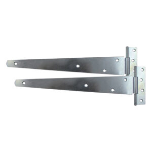 Tee Hinges | 14" | Zinc / Silver | Ideal for medium weight regular use gates, also shed and garage doors in domestic applications.