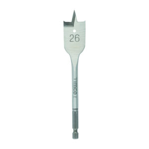 Flat Wood Bit | Addax | 26mm x 152mm | The flat wood bit has a twin cutting edge and is ideal for drilling in softwood and also hardwood.