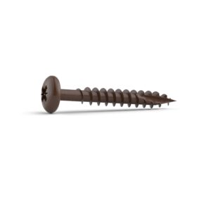 DURAPOST Pan Head Timber Screws | Box of 200 | Sepia Brown | 4 x 40mm | Used for screwing fence panels to DuraPost posts and gravel boards.