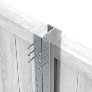 DURAPOST Classic Post | 2.4M (8FT) | Galvanised - 48mm | 7.10KG | Long lasting, easy install & aesthetically pleasing fence post, Galvanised steel.