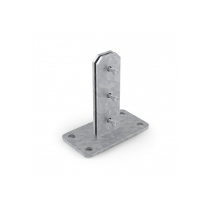 DURAPOST Bolt Down | Galvanised | 150mm | A robust solution for securing fence posts onto walls, concrete, or hard-standing surfaces.