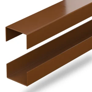 DURAPOST U Channel | 2.1M (7FT) | Sepia Brown | 56 x 30mm | 2.70KG | Opposed to a wall plate, can be used as a starting point for your fence, to a wall or gate