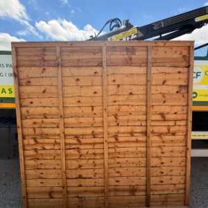 6FT x 4FT | Superior Lap Garden Fence Panel | Treated, Brown | Heavy duty, pressure treated and with weather capping, they have four upright stands for strength, instead of the standard three.